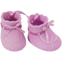 Pink Baby Booties Deco Set