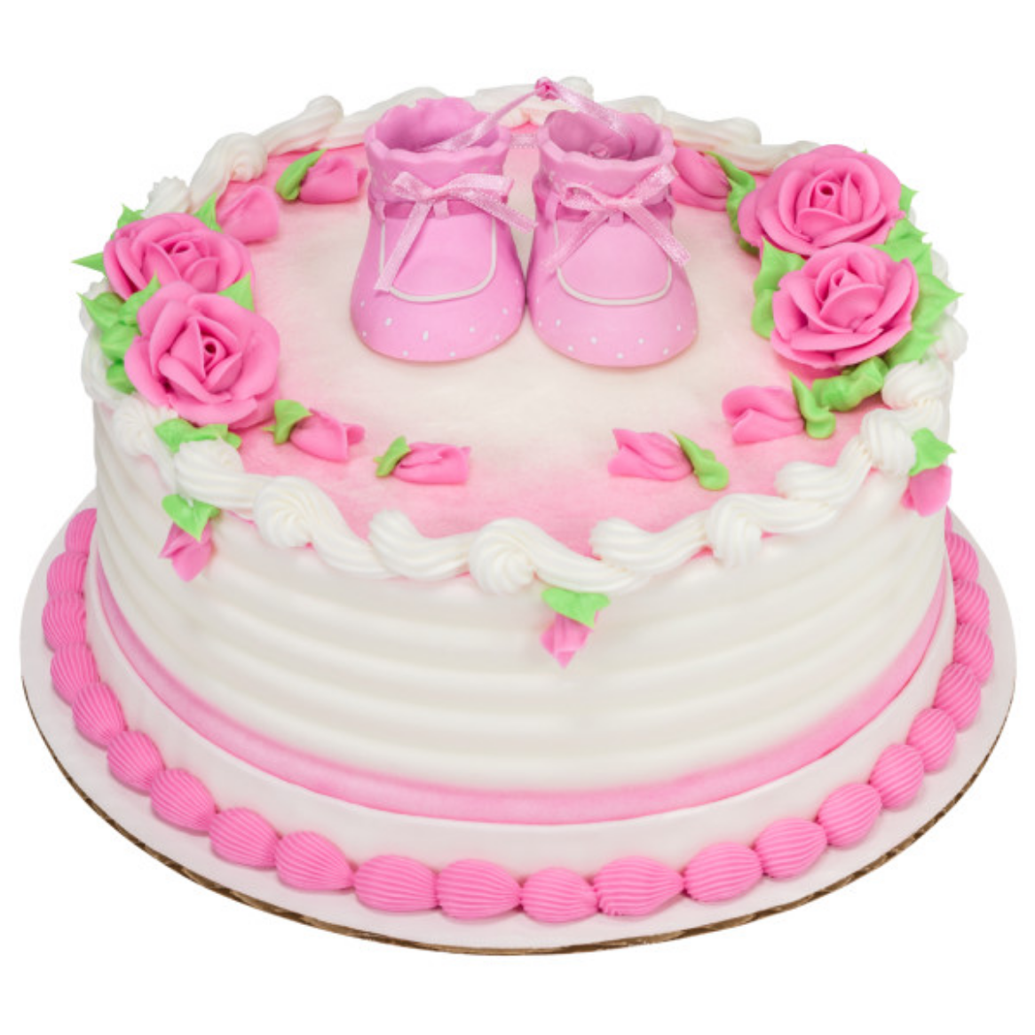 Pink Baby Booties Deco Set