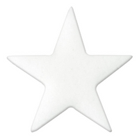 Dec On White Stars 6PCS