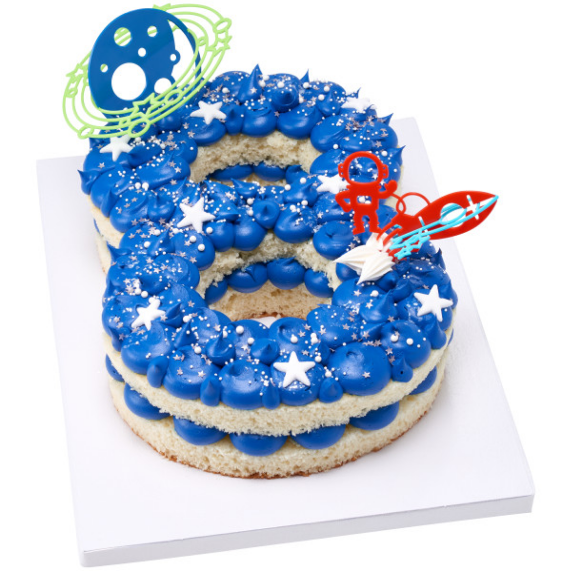Dec On White Stars 6PCS