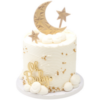 Acrylic Oh Baby Cake Topper Gold