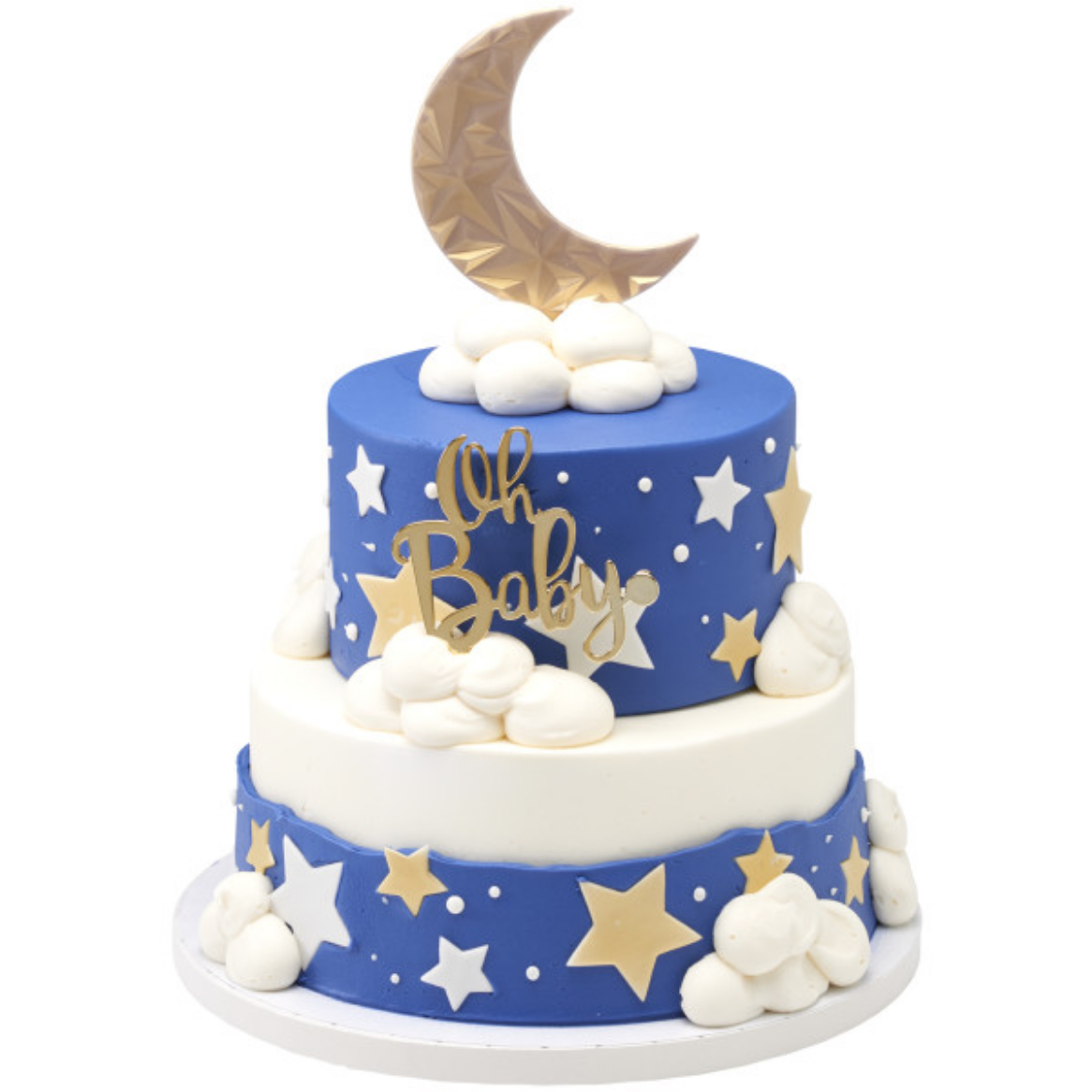 Acrylic Oh Baby Cake Topper Gold