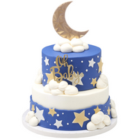 Acrylic Oh Baby Cake Topper Gold