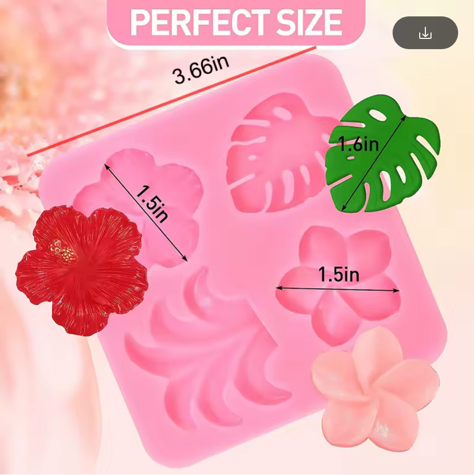 Silicone Mold Tropical Flowers
