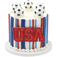 Soccer Ball Cupcake Rings 6 Pack