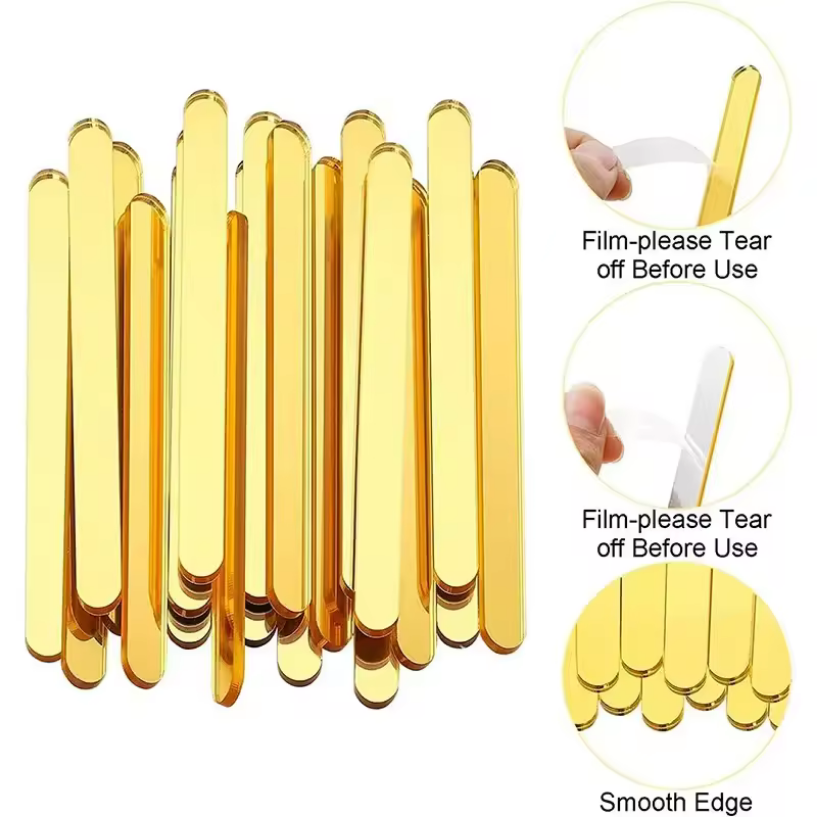 Clear Acrylic Popsicle Sticks 10pk