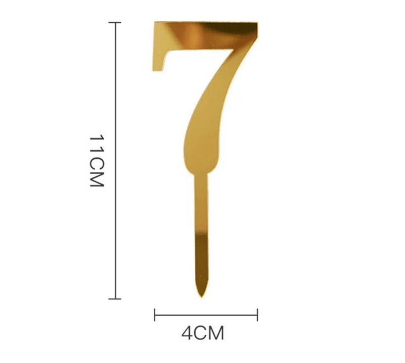 Acrylic Gold Number Cake Topper - Sweet Life Cake Supply