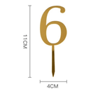 Acrylic Gold Number Cake Topper - Sweet Life Cake Supply