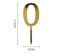 Acrylic Gold Number Cake Topper - Sweet Life Cake Supply