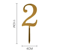 Acrylic Gold Number Cake Topper - Sweet Life Cake Supply