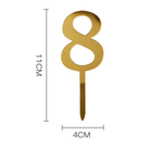 Acrylic Gold Number Cake Topper - Sweet Life Cake Supply
