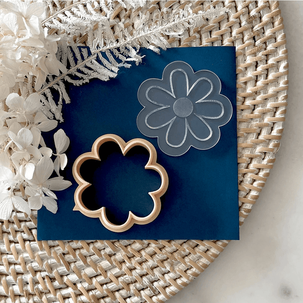 Little Biskut Cutter Set Daisy Cutter & Embosser 70mm - Sweet Life Cake Supply