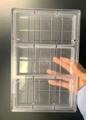 Polycarbonate Chocolate Bar Mold 3 Cavity