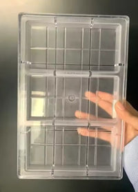 Polycarbonate Chocolate Bar Mold 3 Cavity