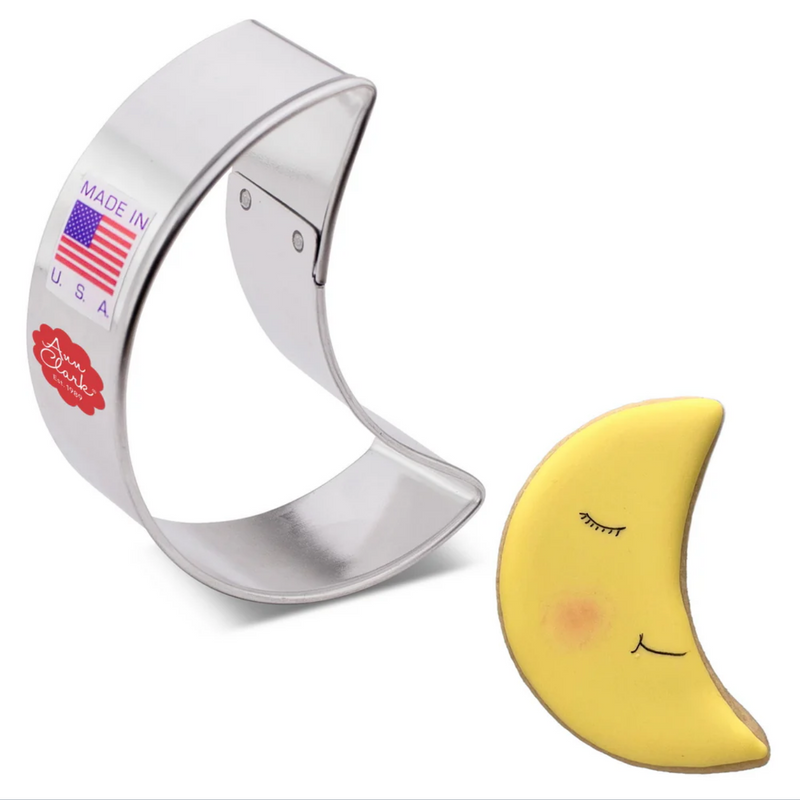 Cookie Cutter Crescent Moon 3”