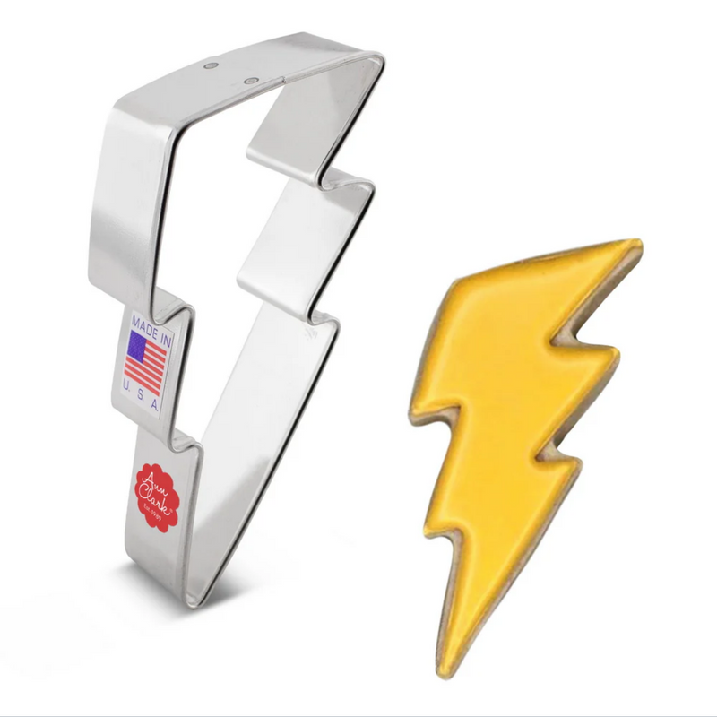 Cookie Cutter Fat Lightning Bolt 4 1/4”