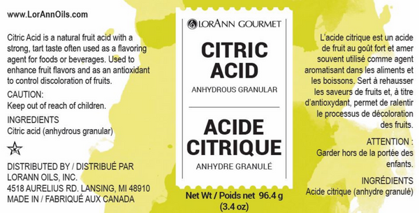 Citric Acid Powder 3.4oz