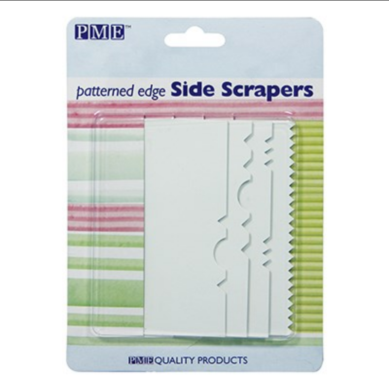 SIDE SCRAPERS - PATTERNED EDGE PLASTIC SET OF 4*