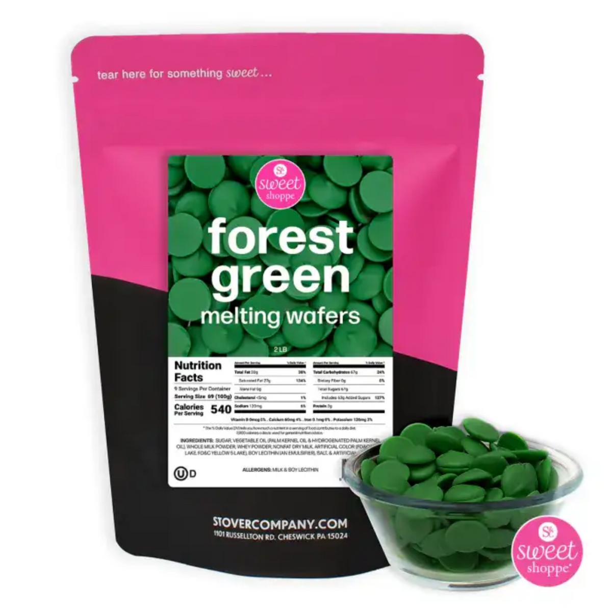 Sweet Shoppe Forest Green Melting Wafers 12 oz