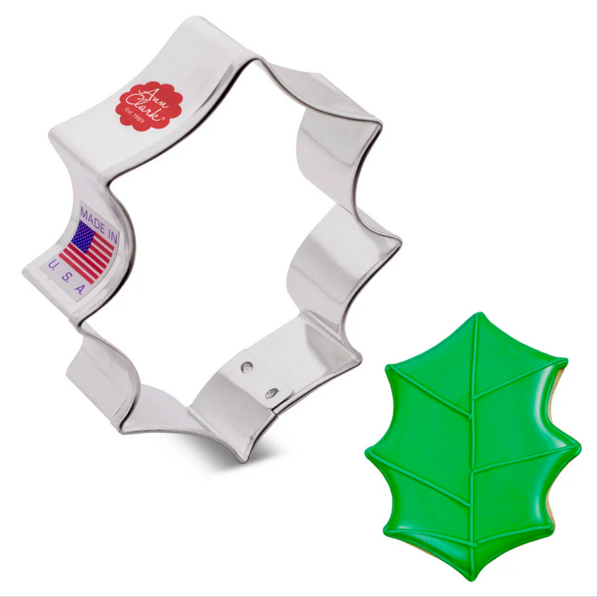 Cookie Cutter Holly Leaf 3”