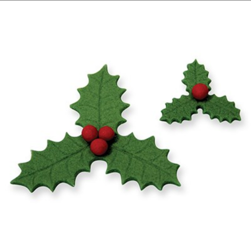 PME FOLIAGE PLUNGER CUTTERS - VEINED THREE LEAF HOLLY*