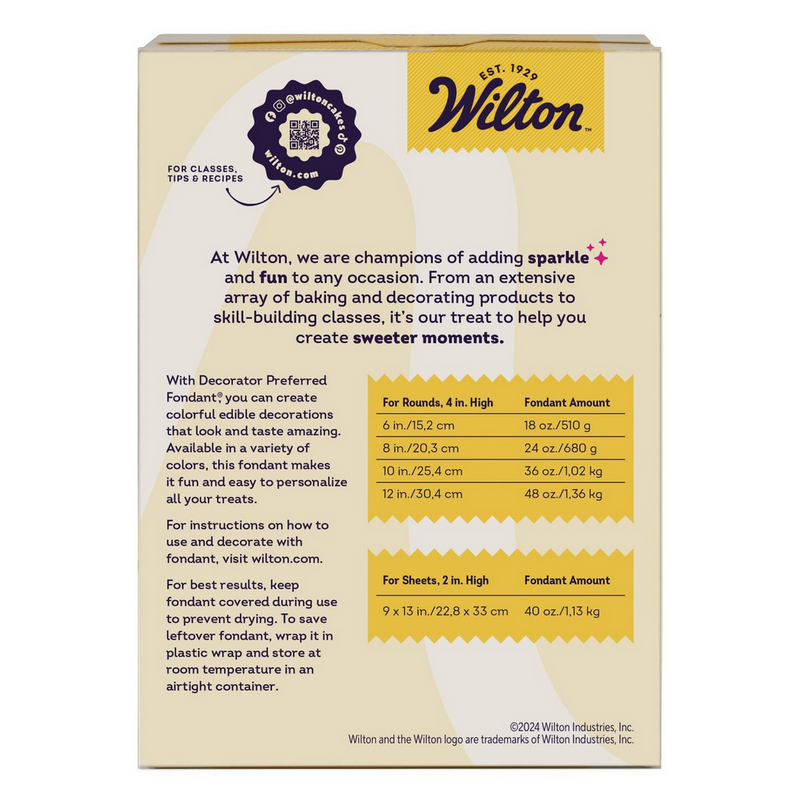 Wilton Decorator Preferred White Vanilla-Flavored Fondant, 24oz