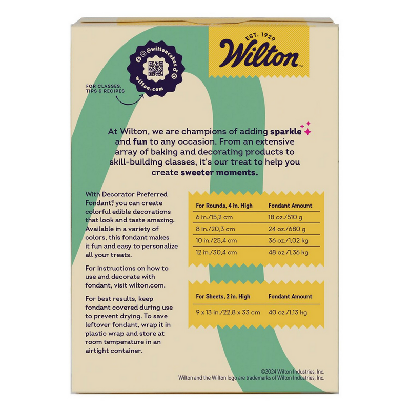 Wilton Decorator Preferred Easy to Roll Fondant, Vanilla Flavored, Green, 24-Ounce