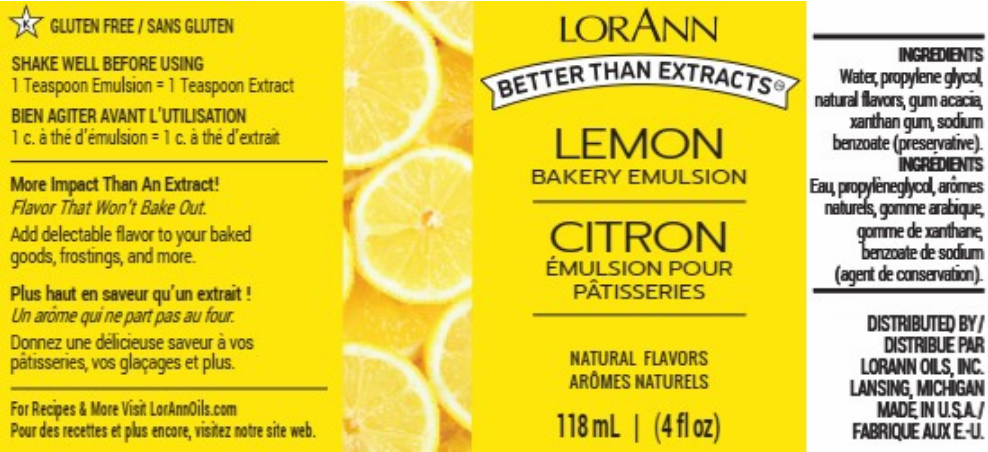 Natural Lemon Flavor Bakery Emulsion – Sweet Life Cake Supply