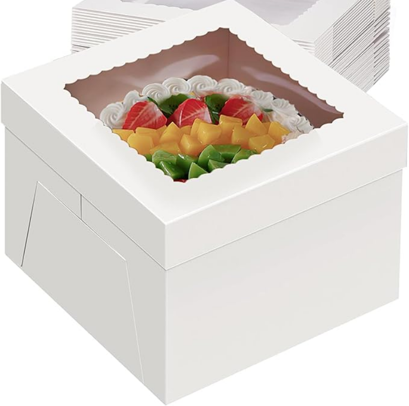 10" x 10" x 8" Tall Cake Box with Window