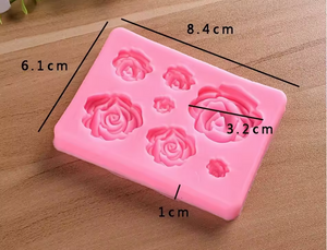 Silicone Mold Rose 7pcs