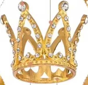 Tiny Gold Crown Cake Topper