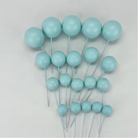 Blue Ball Cake Topper 5 pcs