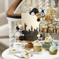 Gold Ball Cake Topper 5 Pcs