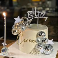 Disco Ball Cake Topper 6pcs