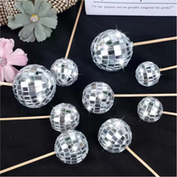 Disco Ball Cake Topper 6pcs