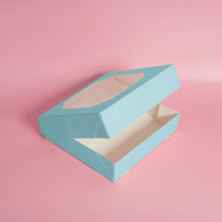 PAPYRUS Scalloped MEDIUM Treat Box (Pack of 5) - MIXED COLOURS