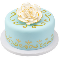 Gum Paste White Rose 2.5"