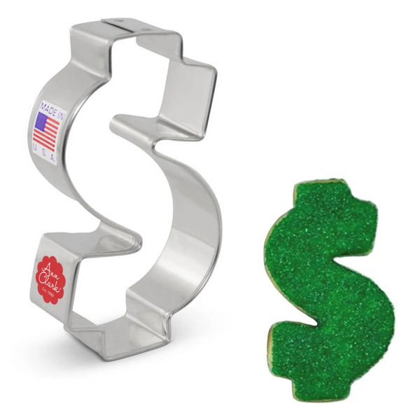 Cookie Cutter Dollar Sign 4"