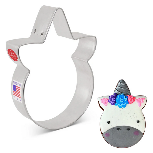 Sale Cookie Cutter Unicorn Face 4”