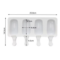 Silicone Mold Plain Cakesicle Pop 4pcs