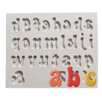 Silicone Mold Lower Case Groovy Letters