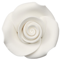 White Sugar Soft Rose 1"