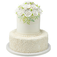 White Sugar Soft Rose 1.5”