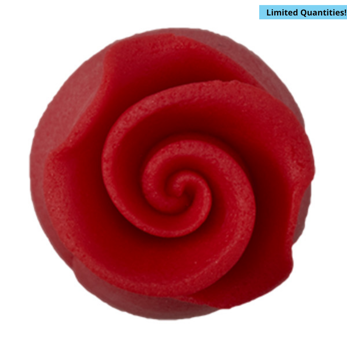 Red Sugar Soft Mini Rose 0.5”