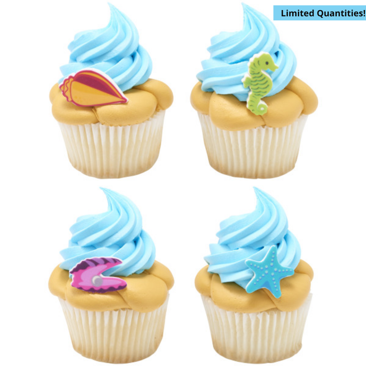 Sea Life Minis Sweet Décor® Edible Decorations 4pcs