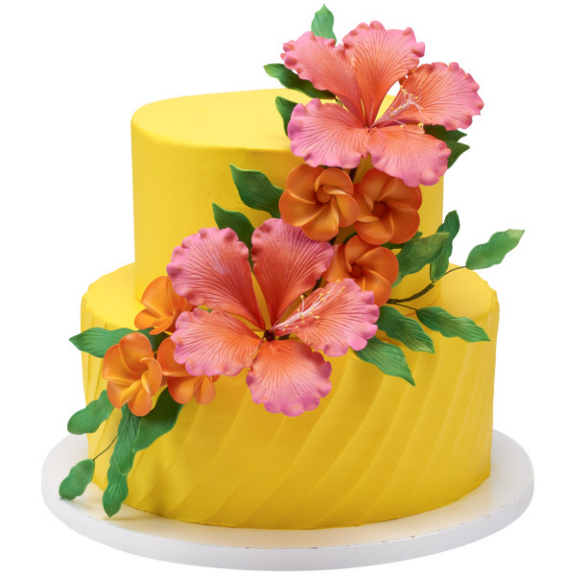 White Plumeria Gum Paste Flowers