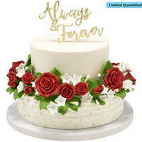 Red Rose Bouquet Gum Paste Spray