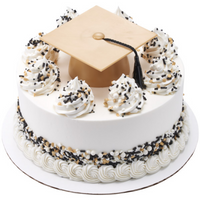 Plastic Gold Grad Cap Cake Topper
