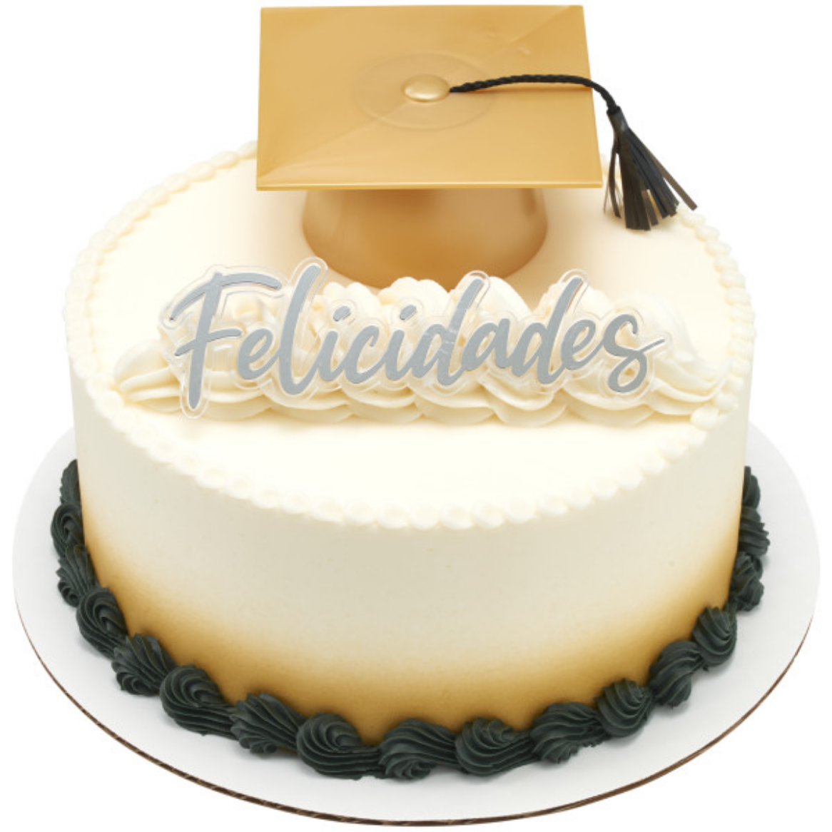 Plastic Gold Grad Cap Cake Topper