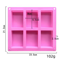 Silicone Mold Rectangle 6 Cavity